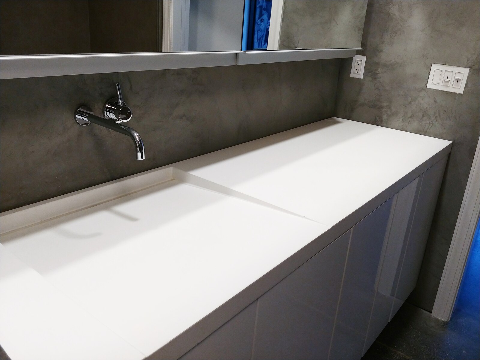 Integrated Ramp Sink — Concrete sink, Concrete vanity