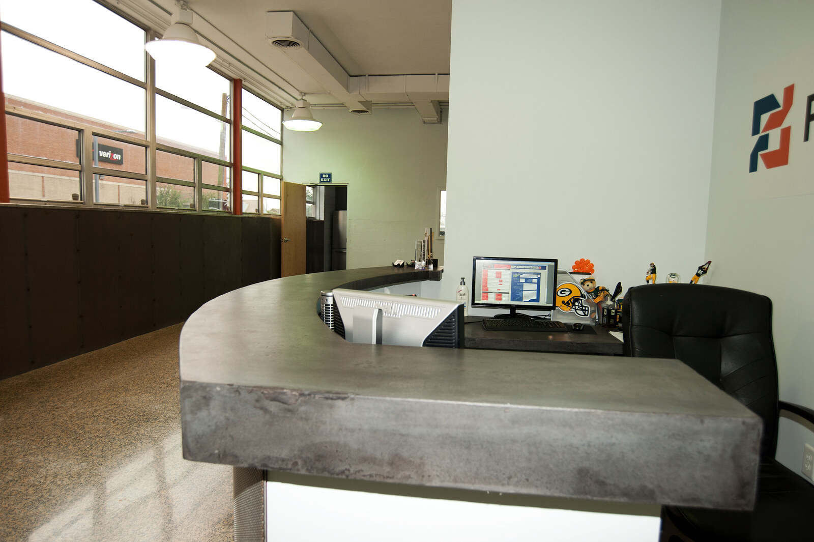 First Data Reception Desk — Concrete reception desk