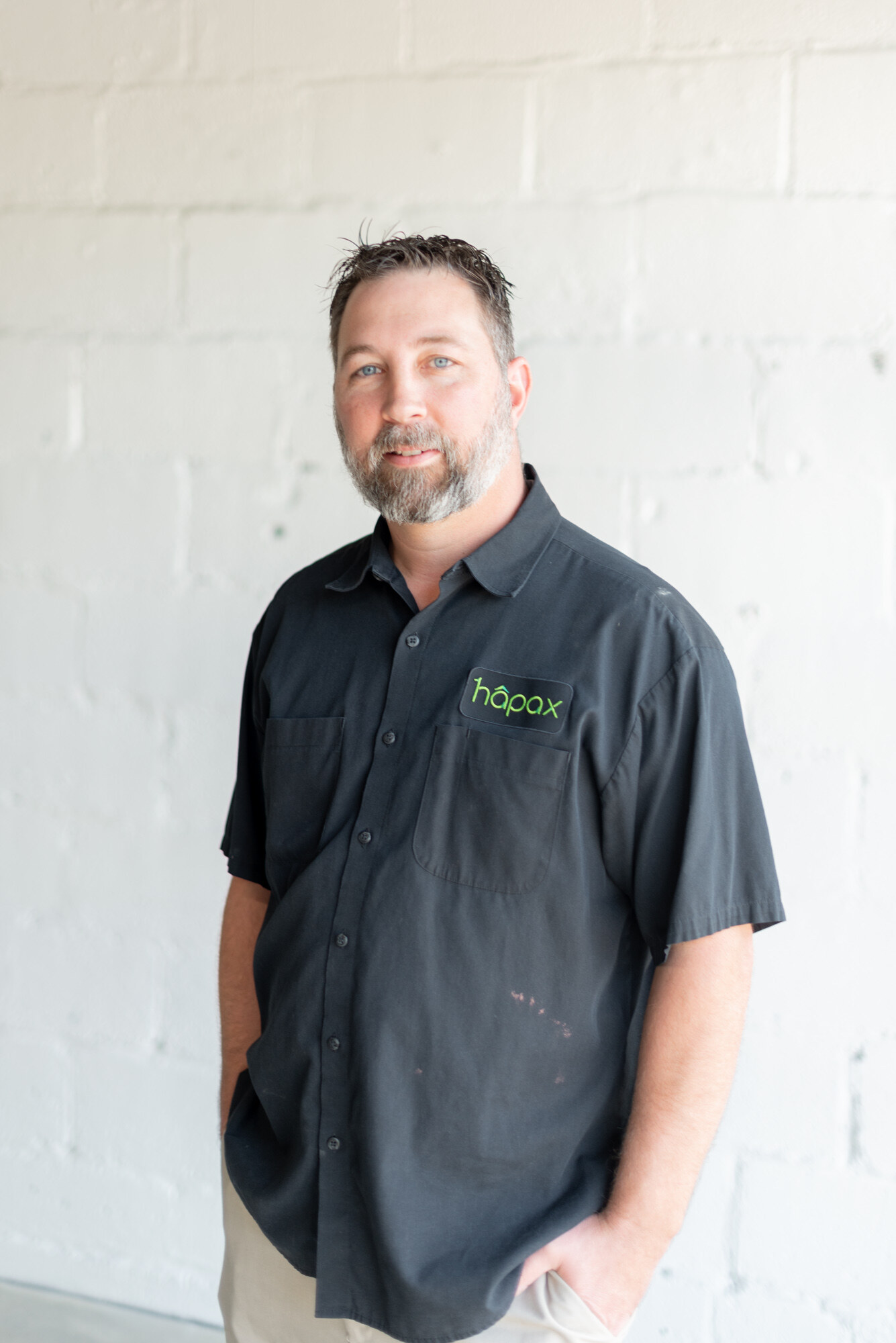 Zack Pease, owner of Hâpax, in the Norfolk studio